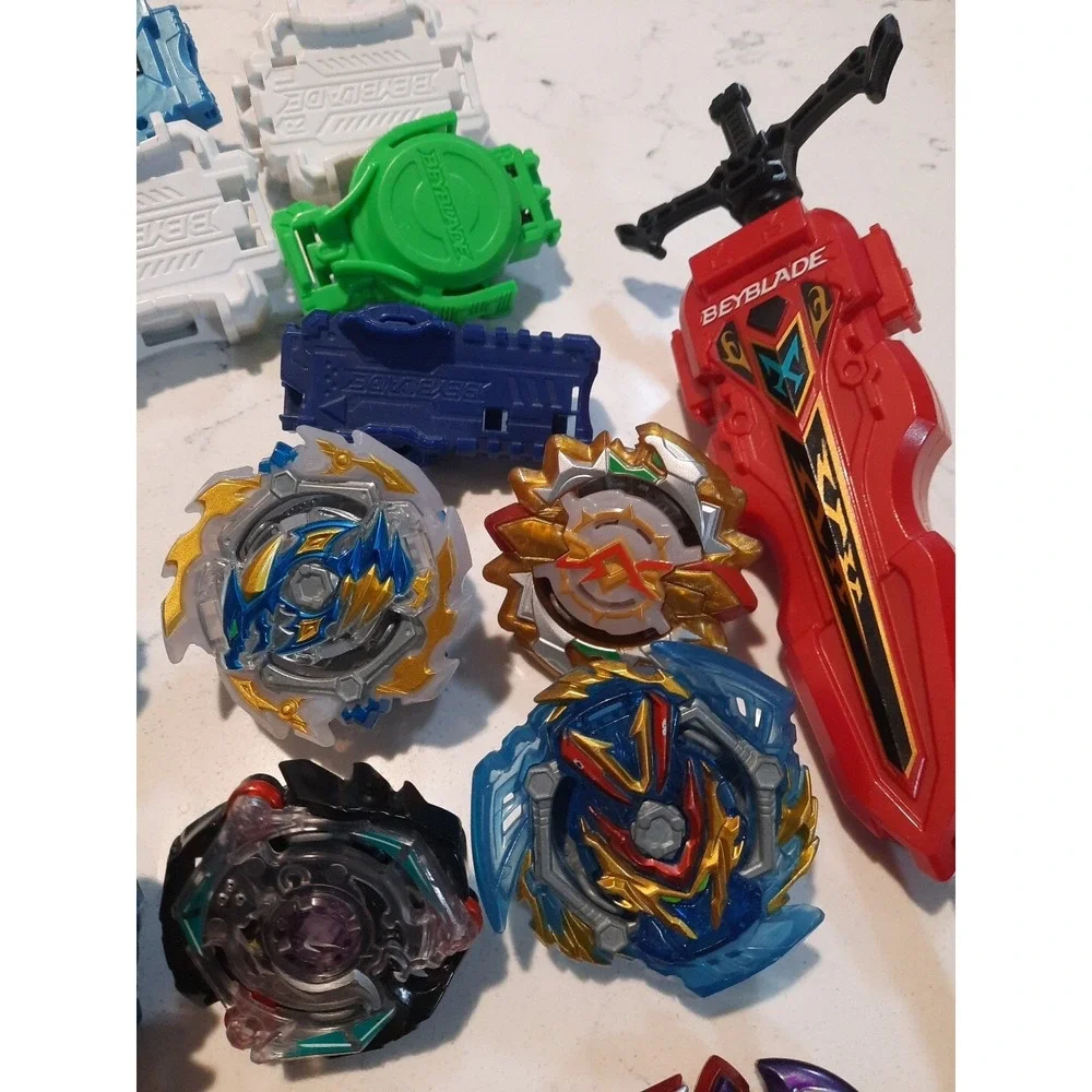 Lot Of 8 Beyblade And Different Parts